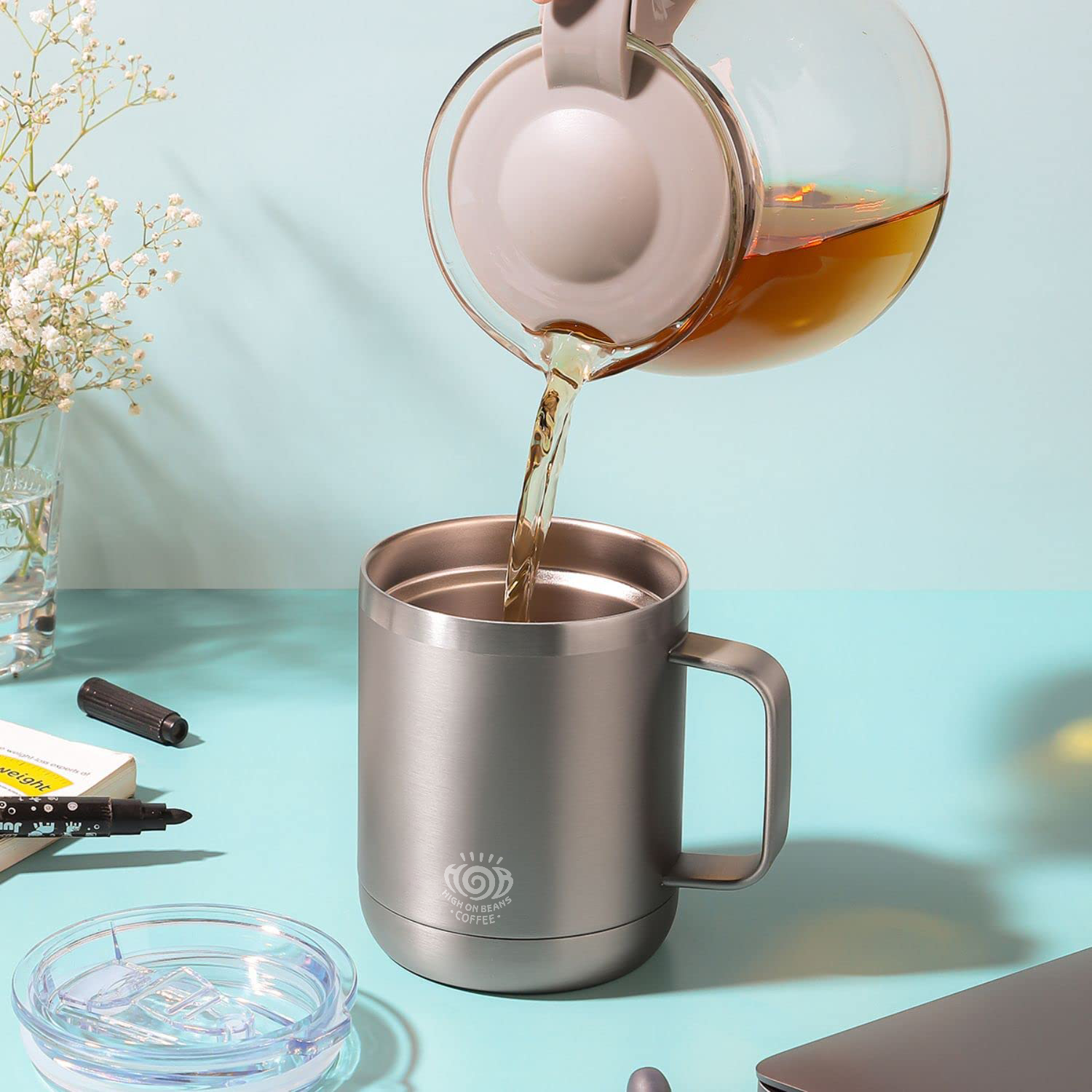 Coffee Mug with Lid - 360 ML
