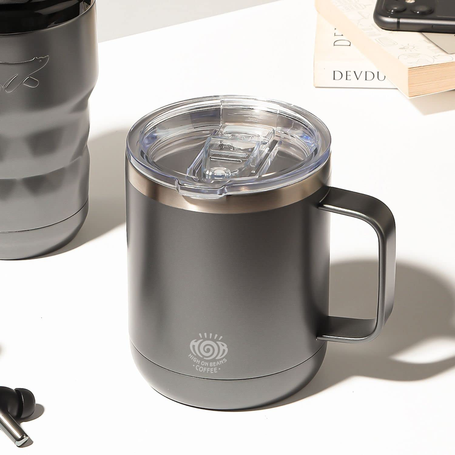 Coffee Mug with Lid - 360 ML