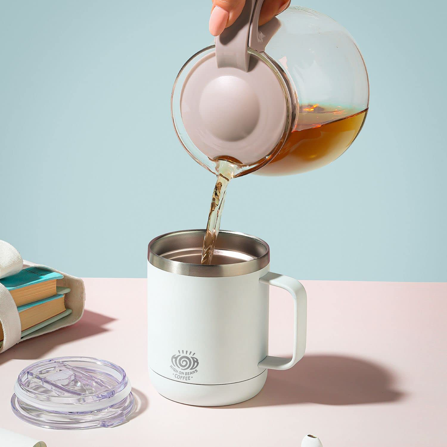 Coffee Mug with Lid - 360 ML