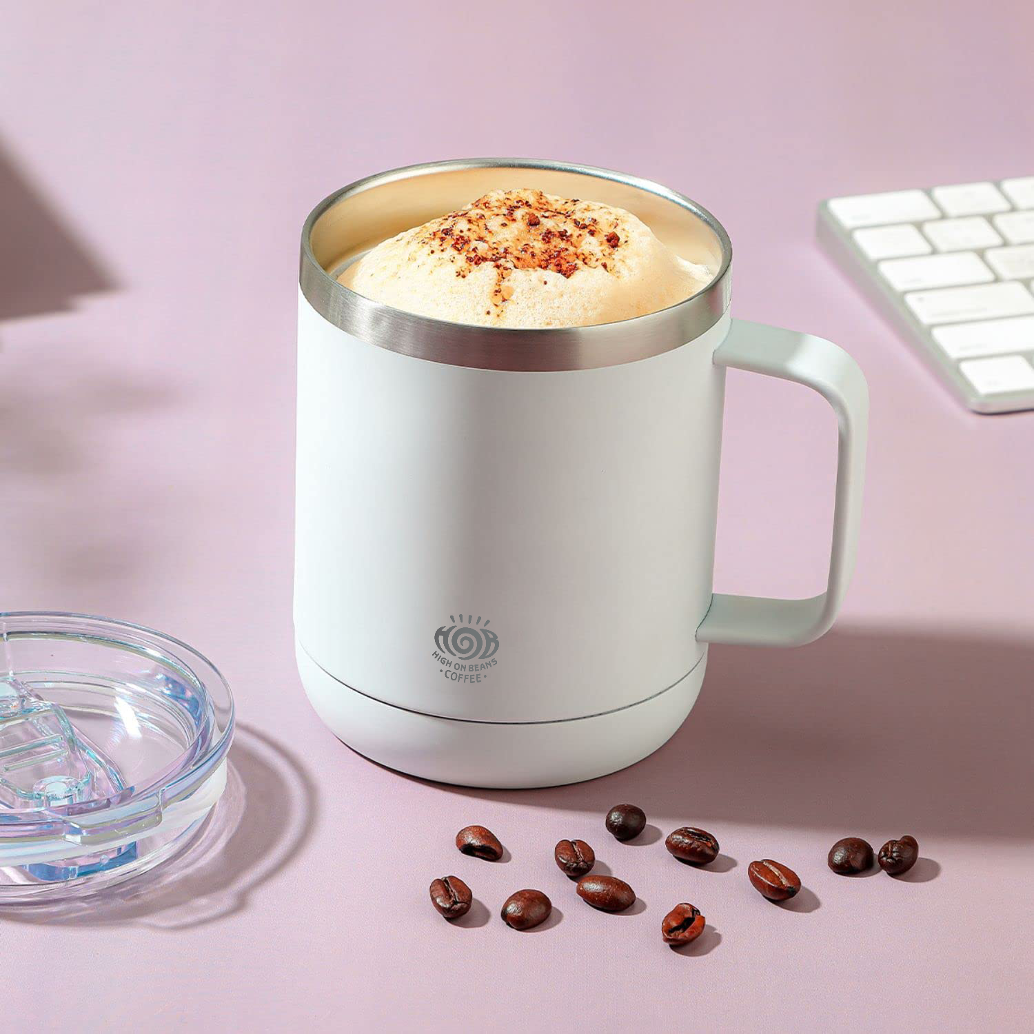 Coffee Mug with Lid - 360 ML